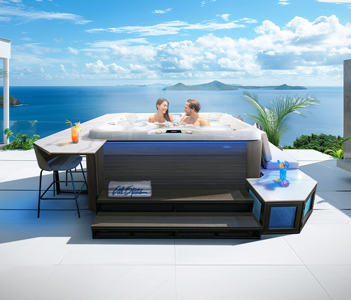 Calspas hot tub being used in a family setting - Tulare